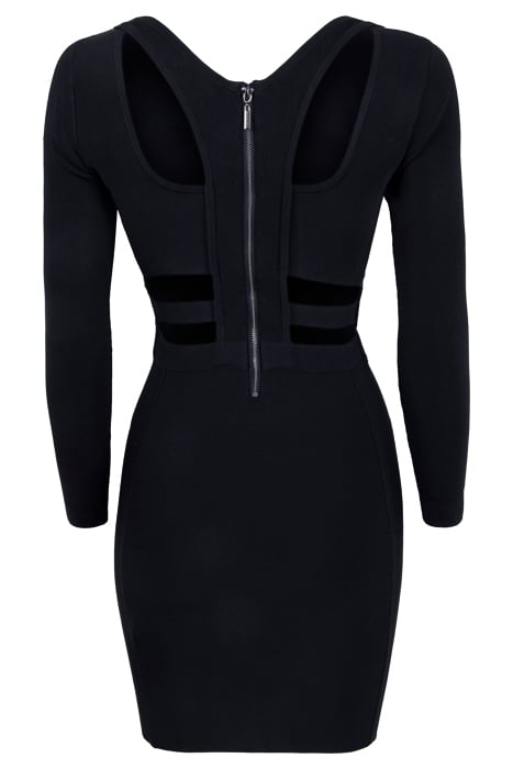 ARIA SWEATER DRESS JET BLACK 4