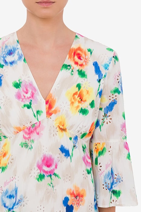DRESS IN FLOWER CHINÉ BRODERIE ANGLAISE MULTICOLOR 4