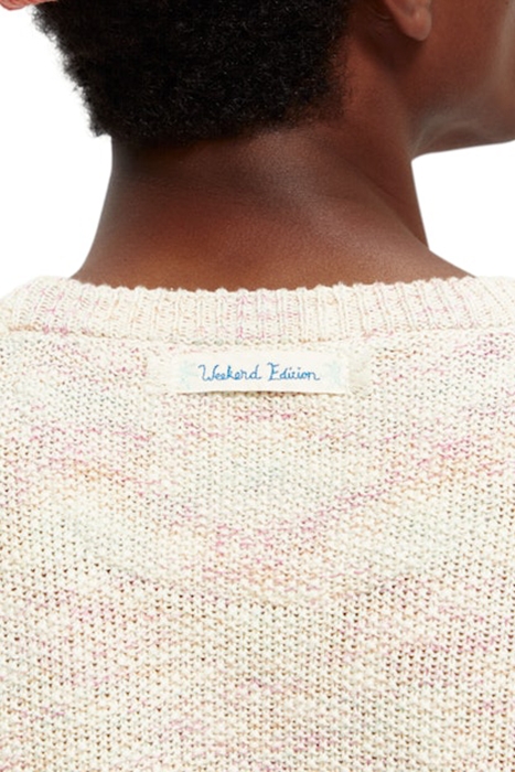 SPACED-DYE YARN STRUCTURED CREWNECK PULLOVER COMBO A 5