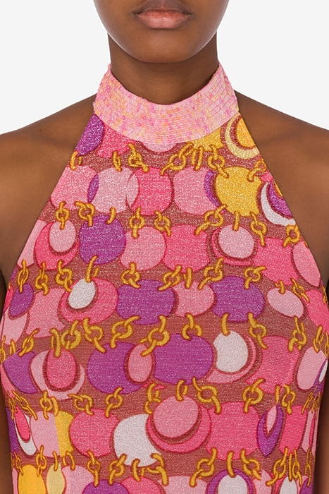 ALLOVER CHAINS LUREX JERSEY DRESS MULTICOLOR 4
