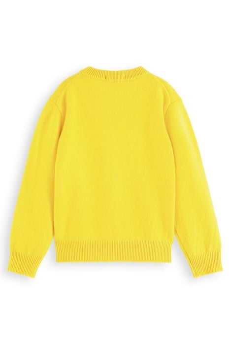 WOOL CREWNECK MADE WITH 30% RECYCLED CASHMERE SUN YELLOW 2