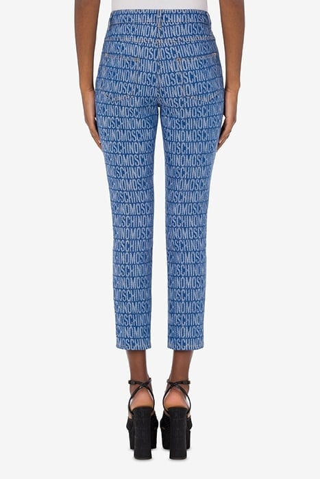 ALLOVER LOGO DENIM TROUSERS BLUE 2