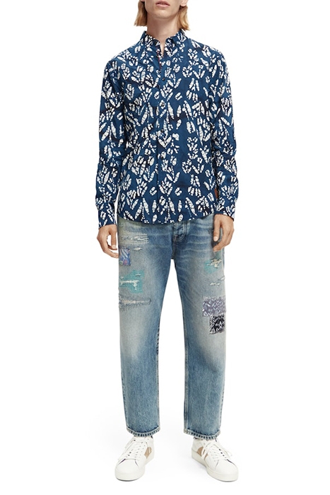 SLIM-FIT ALLOVER PRINTED POPLIN SHIRT COMBO E 4