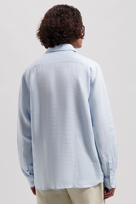 BASIC SHIRT LINEN LT. BLUE 2