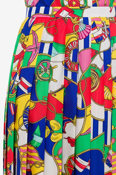 ALLOVER NAUTICAL SILK TWILL SKIRT MULTICOLOR 4
