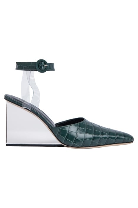 LEX GREEN CROCO EMBOSSED LEATHER 1