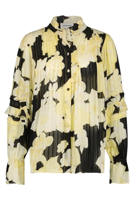 FERDI BLOUSE BLACK/LEMON SORBET 4