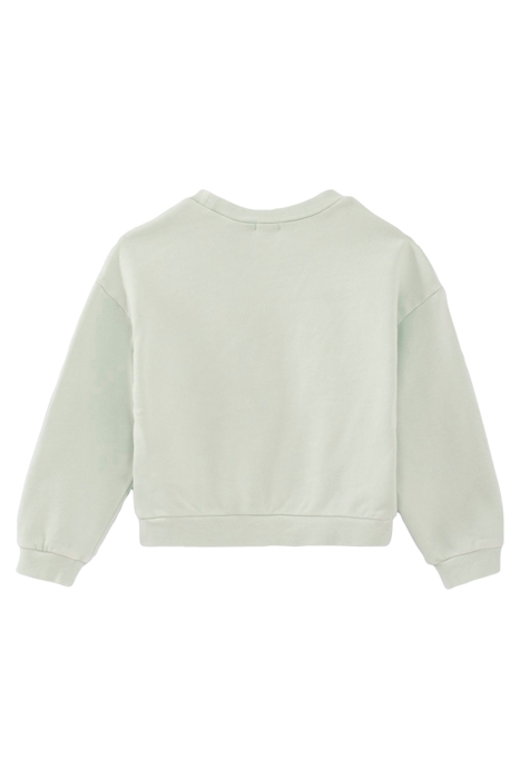 GIRLS’ AQUA GREEN EMBROIDERED VINTAGE IMAGE SWEATSHIRT 2