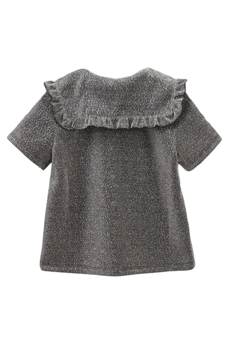 GIRLS’ BLACK GLITTERY COLLARED SHIRT 2
