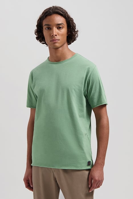BASIC ROUND NECK TEE SLUB JERSEY LODEN FROST 1