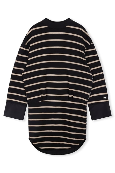 DRESS TRIPLE STRIPE BLACK/OAT 3