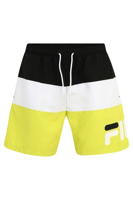 SIMBABWE BLOCKED BEACH SHORTS BLACK-BRIGHT WHITE-EVENING PRI 4