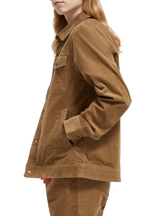 FINE CORDUROY TRUCKER JACKET TAUPE 6