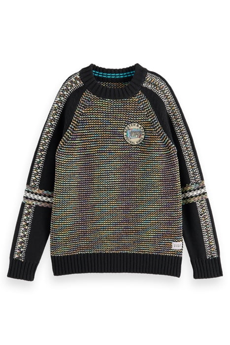 COLOURFUL STRUCTURED PULLOVER IN ORGANIC COTTON MULTICOLOUR 4
