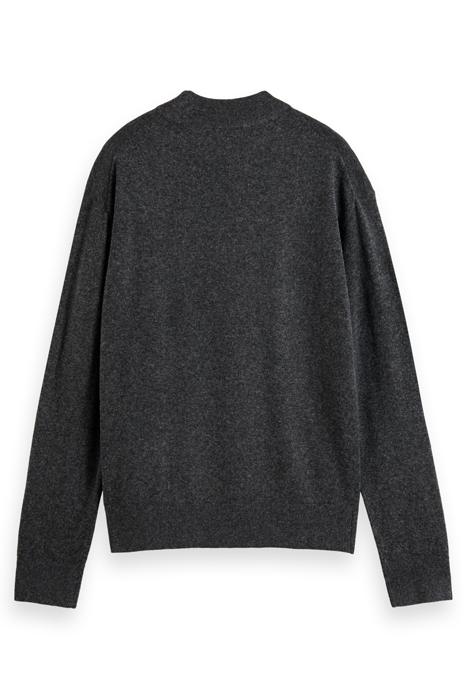 DROPPED SHOULDER BASIC MOCK IN RECYCLED POLYESTER BLEND MOON 5