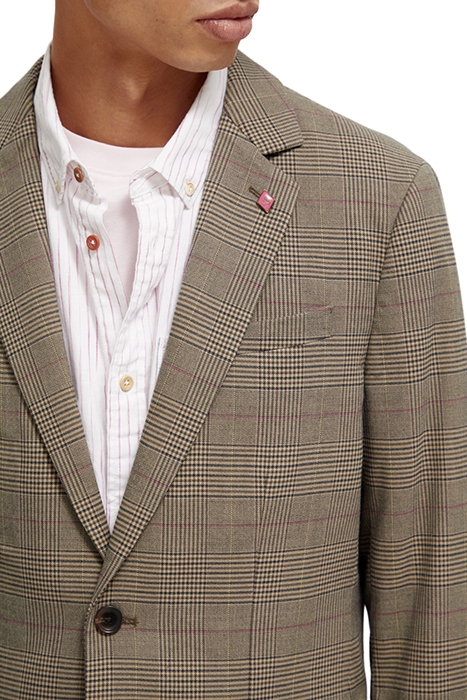 CLASSIC YARN-DYED CHECK BLAZER TAUPE CHECK 7