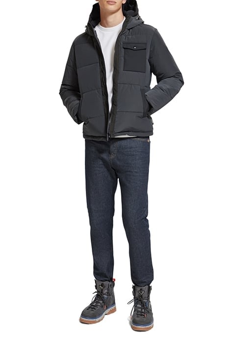 HOODED PUFFA JACKET BLACK 3