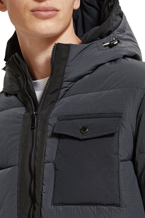 HOODED PUFFA JACKET BLACK 8