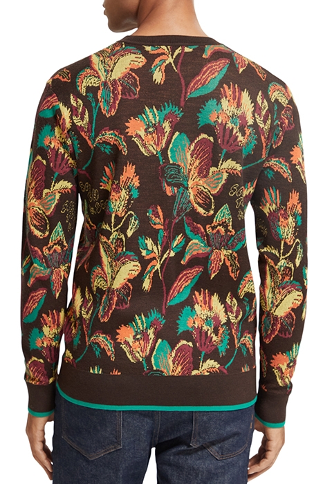 REGULAR FIT CREW NECK MERINO JAQUARD IN ORGANIC COTTON WILDF 2