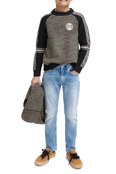 COLOURFUL STRUCTURED PULLOVER IN ORGANIC COTTON MULTICOLOUR 3