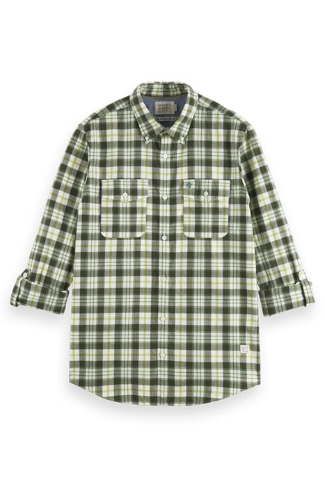 LIGHTWEIGHT FLANNEL CHECK SHIRT GREEN CHECK 4