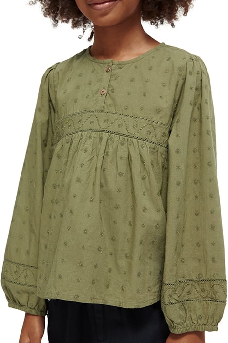 BRODERIE ANGLAISE PANELLED TOP MILITARY 6