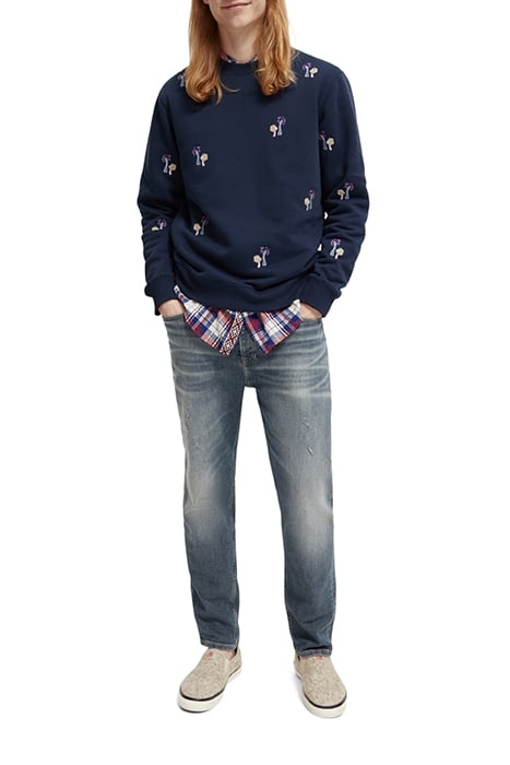 ALLOVER EMBROIDERED SWEATSHIRT STEEL 3