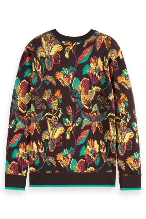 REGULAR FIT CREW NECK MERINO JAQUARD IN ORGANIC COTTON WILDF 5