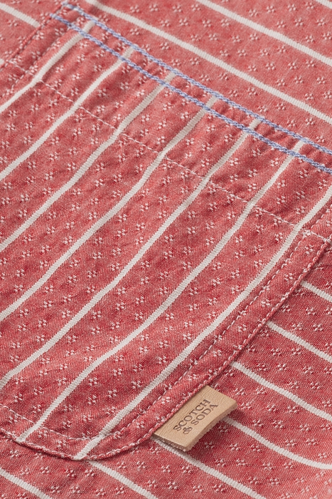 YARN DYED STRIPE SHIRT AMP RED STRIPE 8