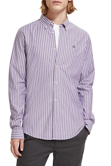 ESSENTIAL POPLIN STRIPE SHIRT LAVANDER/ VIOLET DREAM STRIPE 1