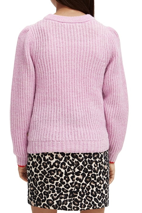 RELAXED-FIT KNOTTED PULLOVER DISCO MELANGE 2