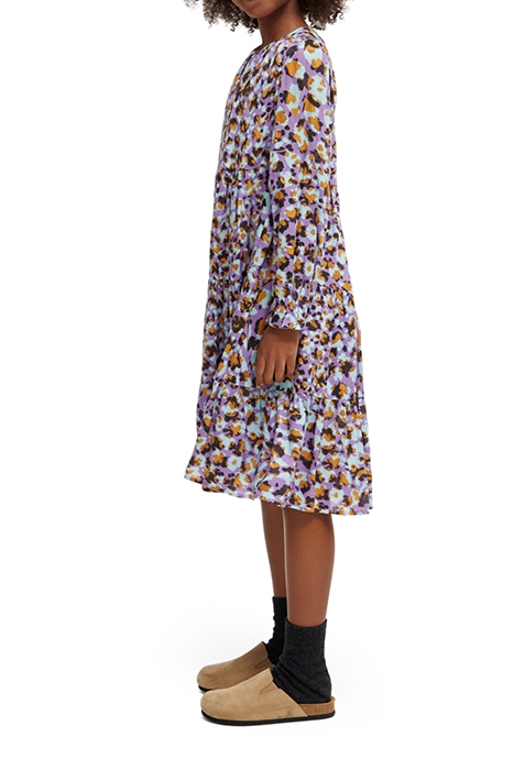 ALL-OVER PRINTED LEOPARD PANEL DRESS FLORAL LEOPARD 6