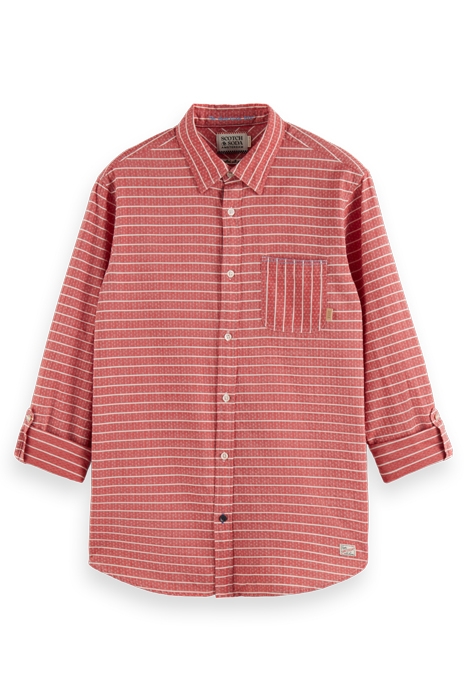 YARN DYED STRIPE SHIRT AMP RED STRIPE 4