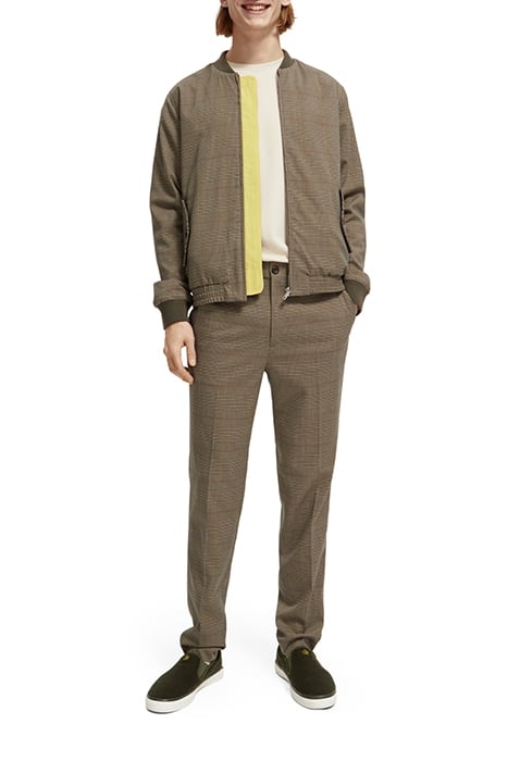 YARN-DYED BOMBER JACKET TAUPE CHECK 3