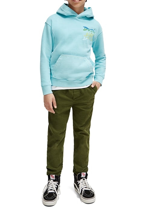 RELAXED FIT GARMENT- DYED ARTWORK HOODIE IN ORGANIC COTTON T 3