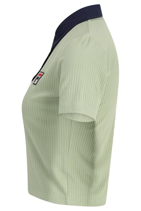 LOOKNOW RIBBED POLO SHIRT SMOKE GREEN 7