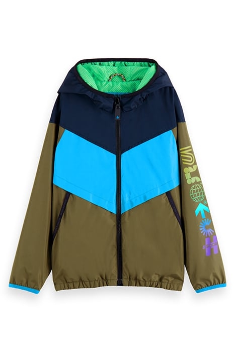 COLOUR BLOCK LIGHTWEIGHT JACKET IN RECYCLED POLYESTER COLOUR 4