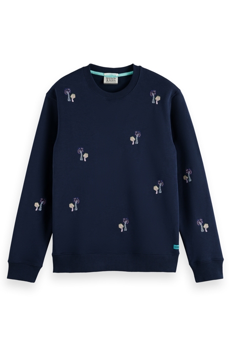 ALLOVER EMBROIDERED SWEATSHIRT STEEL 4