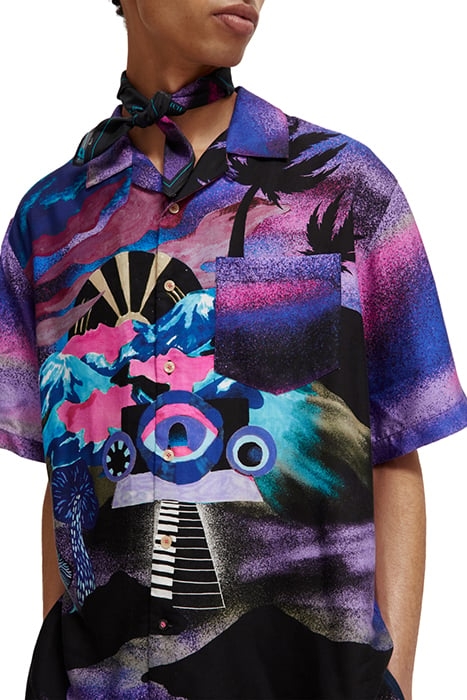PLACED PRINTED TENCEL SHIRT MOODY FESTIVAL 6