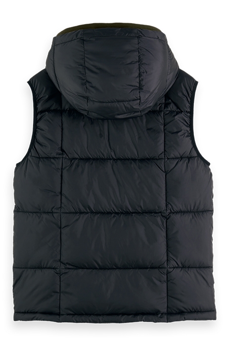 HOODED QUILTED BODYWARMER BLACK 5