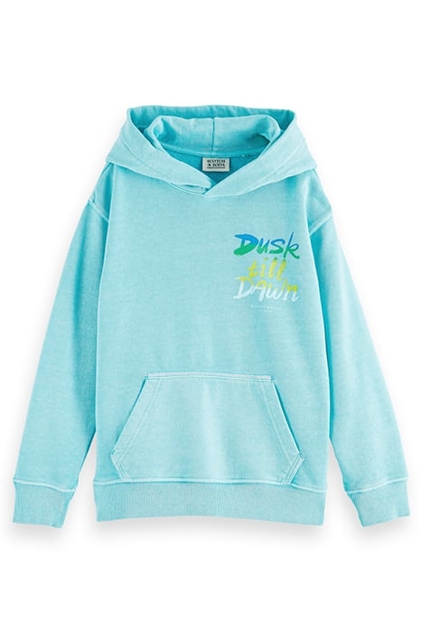 RELAXED FIT GARMENT- DYED ARTWORK HOODIE IN ORGANIC COTTON T 4