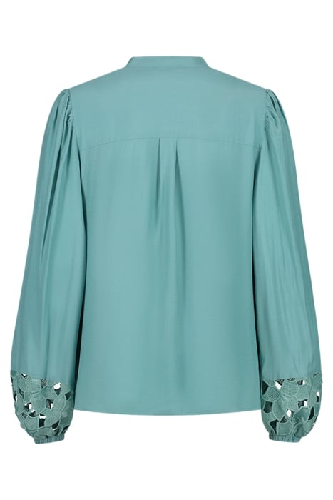 SOLIN BLOUSE TURQUOISE BLUE 2