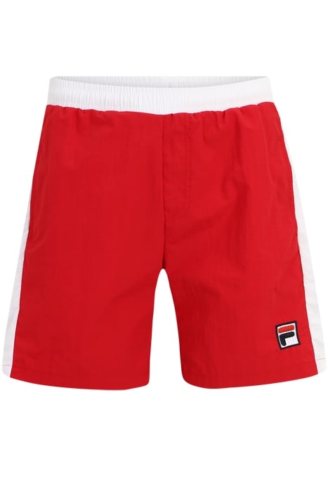SINGAPUR BLOCKED BEACH SHORTS TRUE RED-BLACK IRIS-BRIGHT WHI 4