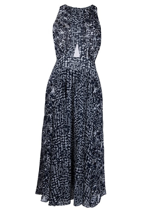 ALEXANDRIA-PRINTED DRESS NAVY/WHITE 1