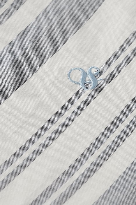 ESSENTIAL OXFORD STRIPE SHIRT ECRU NIGHT STRIPE 7