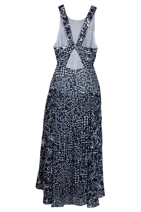 ALEXANDRIA-PRINTED DRESS NAVY/WHITE 2