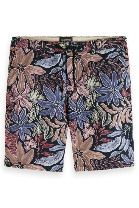 FAVE - PRINTED WASHED TWILL SHORTS NOCTURNAL FLORAL MULTI 4