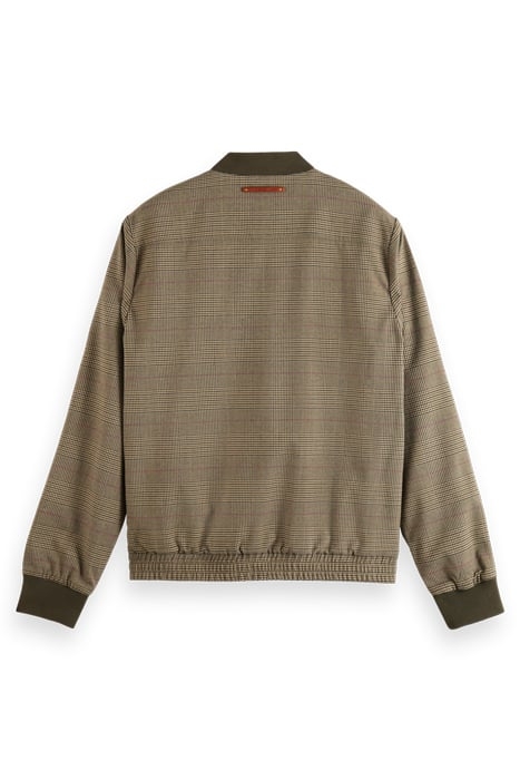 YARN-DYED BOMBER JACKET TAUPE CHECK 5