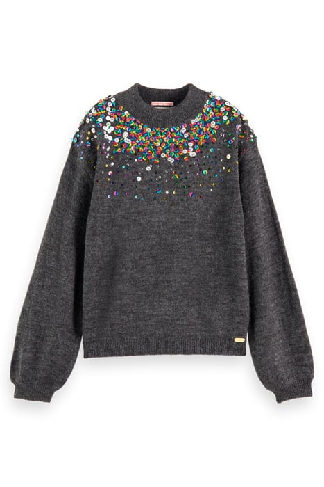 SEQUIN PULLOVER GREY MELANGE 4