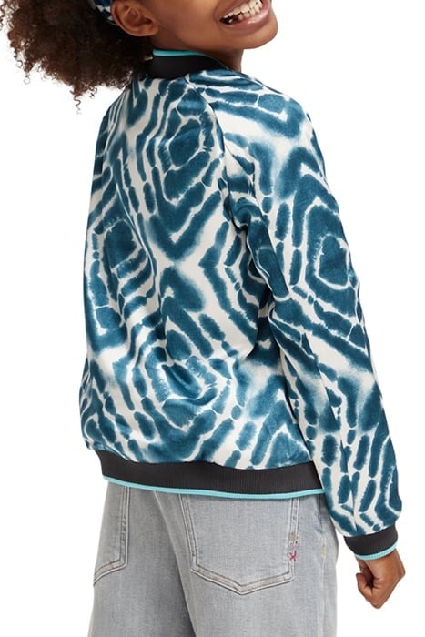 REVERSIBLE BOMBER JACKET DISCO TIE DYE BOTTLE GREEN 2